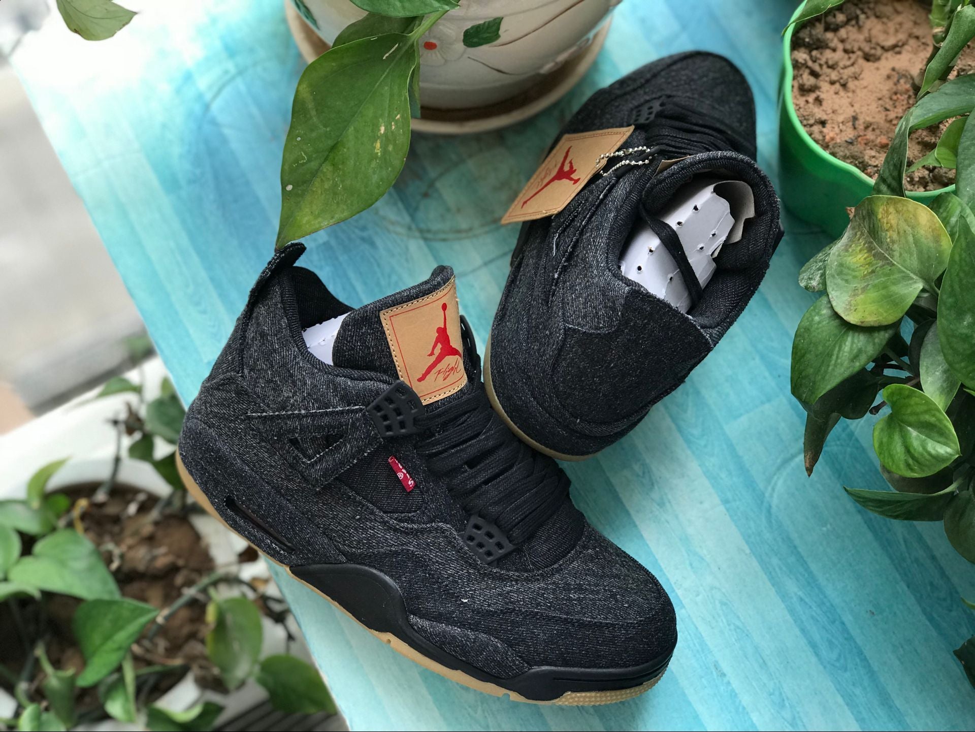 AJ 4 Retro Levi's Black (Levi's Tag) Shoes Sneakers - nk0000658 - Image 6