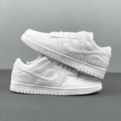 Dunk Low Dover Street Market Triple White Velvet Shoes Sneakers - nk0001911 - Image 5