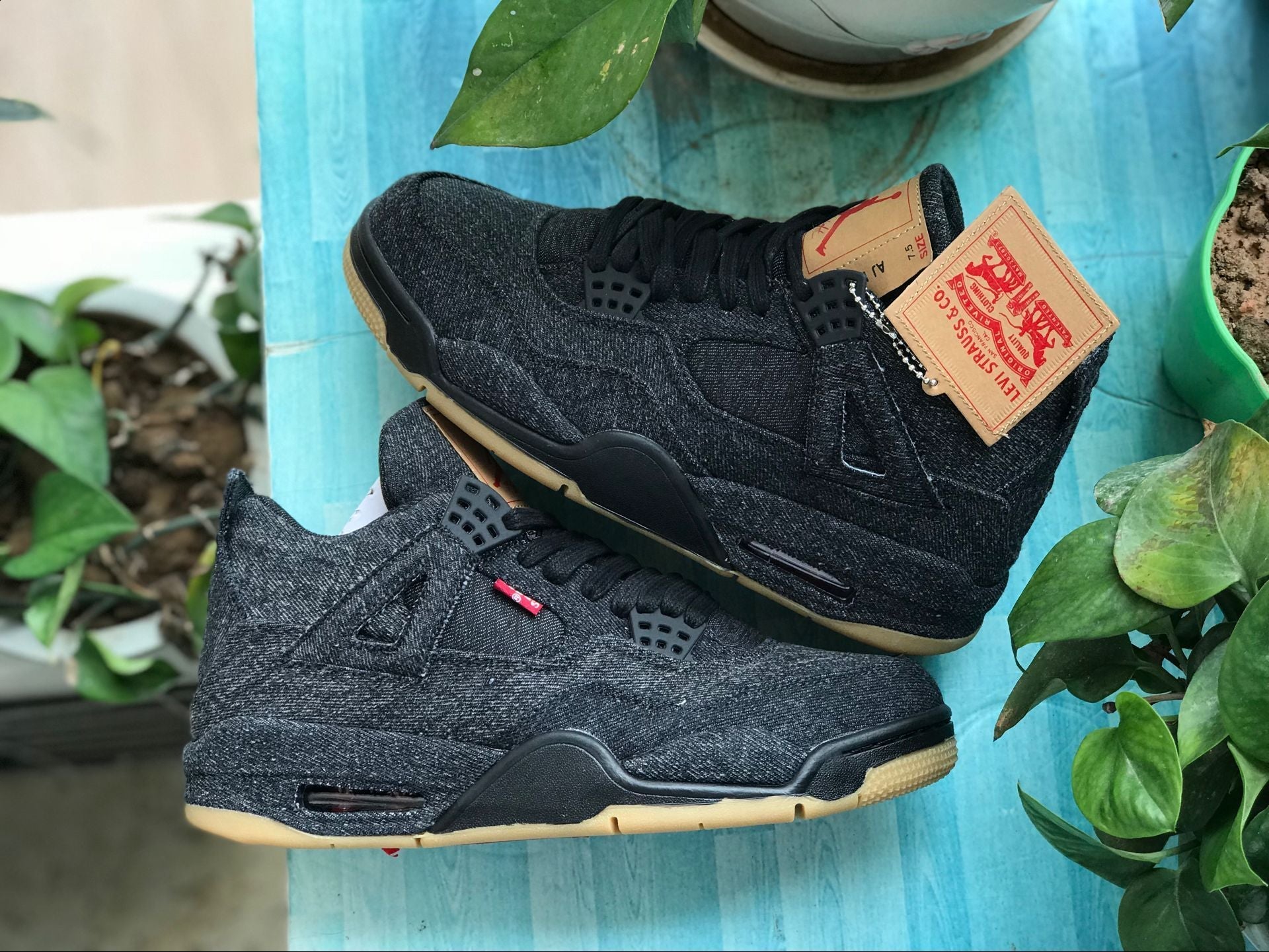 AJ 4 Retro Levi's Black (Levi's Tag) Shoes Sneakers - nk0000658 - Image 9