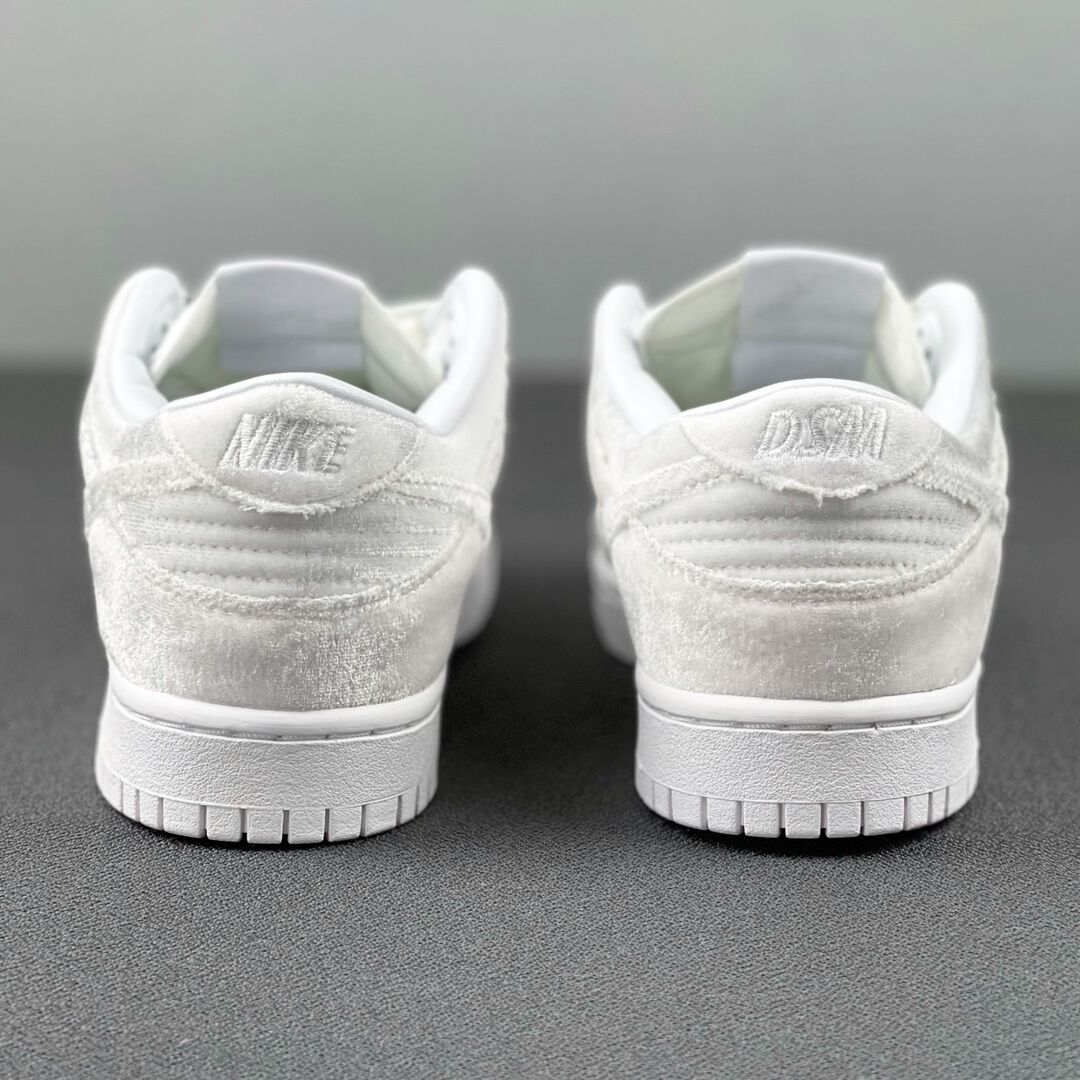 Dunk Low Dover Street Market Triple White Velvet Shoes Sneakers - nk0001911 - Image 8