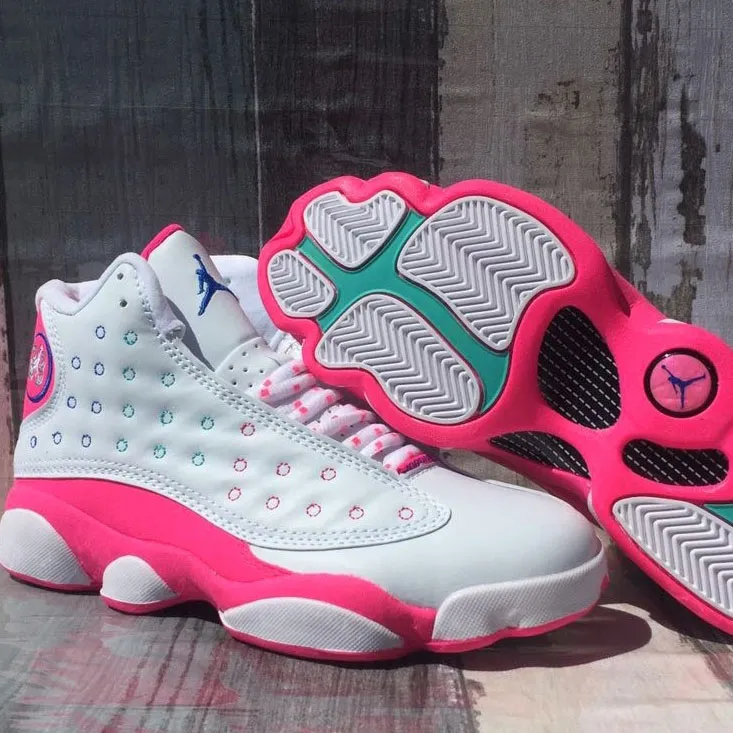 AJ 13 White Pink Blue Shoes Sneakers - nk0001595 - Image 8