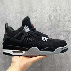 AJ 4 Retro Black Canvas Shoes Sneakers - nk0002275 - Image 8