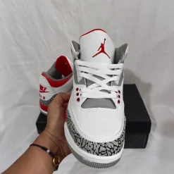 AJ 3 Retro Fire Red Shoes Sneakers - nk0002330 - Image 5