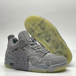 KAWS x AJ 4 Cool Grey Shoes Sneakers – nk0003104 - Image 4