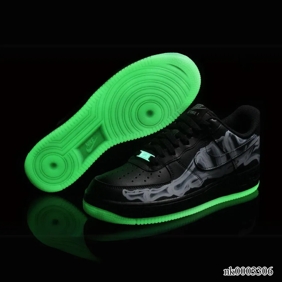 AF 1 Low Black Skeleton Halloween Shoes Sneakers – nk0003306 - Image 2