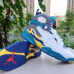 AJ 8 White Aqua Shoes Sneakers - nk0004142 - Image 7