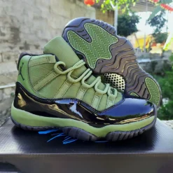 AJ 11 Retro Olive and Black Shoes Sneakers - nk0004177 - Image 8
