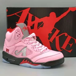 Awake NY x AJ 5 Arctic Pink Shoes Sneakers - nk0004393 - Image 3