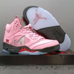 Awake NY x AJ 5 Arctic Pink Shoes Sneakers - nk0004393 - Image 7