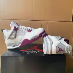 AJ 4 White Purple Cement Shoes Sneakers - nk0004462 - Image 6