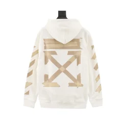 OW Diagonal Tape Arrows Hoodie in White - 349 - owf0000349 - Image 2