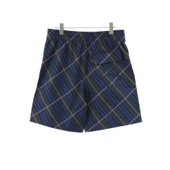 BUR Archive Check Knight Motif Shorts in Navy - 379 - bbr0000379 - Image 2