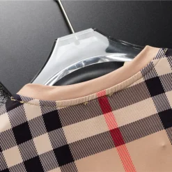 BUR Check Cotton Jacquard T-shirt in Beige - 382 - bbr0000382 - Image 6