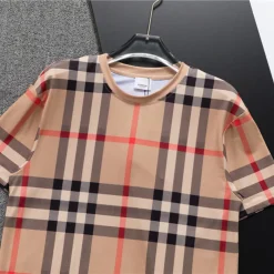 BUR Check Cotton Jacquard T-shirt in Beige - 382 - bbr0000382 - Image 4