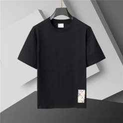 BUR Check Label T-Shirt in Black - 383 - bbr0000383 - Image 2