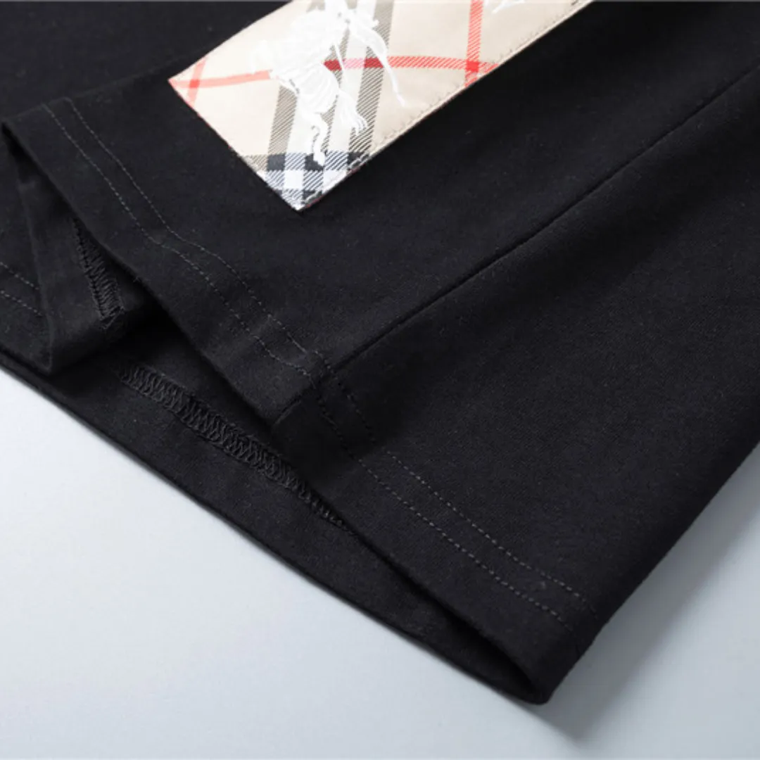 BUR Check Label T-Shirt in Black - 383 - bbr0000383 - Image 5