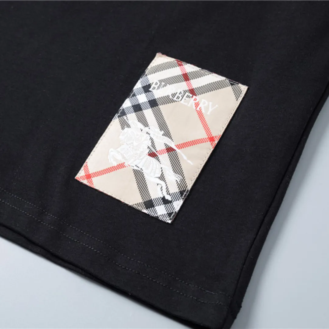 BUR Check Label T-Shirt in Black - 383 - bbr0000383 - Image 6
