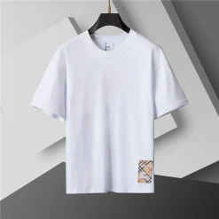 BUR Check Label T-Shirt in White - 384 - bbr0000384 - Image 2