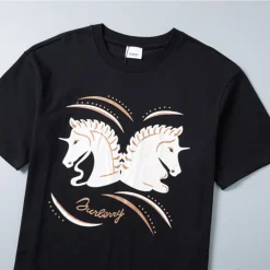 BUR Two Horses T-Shirt in Black - 388 - bbr0000388 - Image 4
