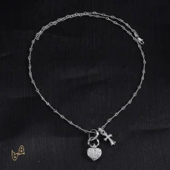 CH Heart And Cross Pendant Necklace - CH0022 - Image 6