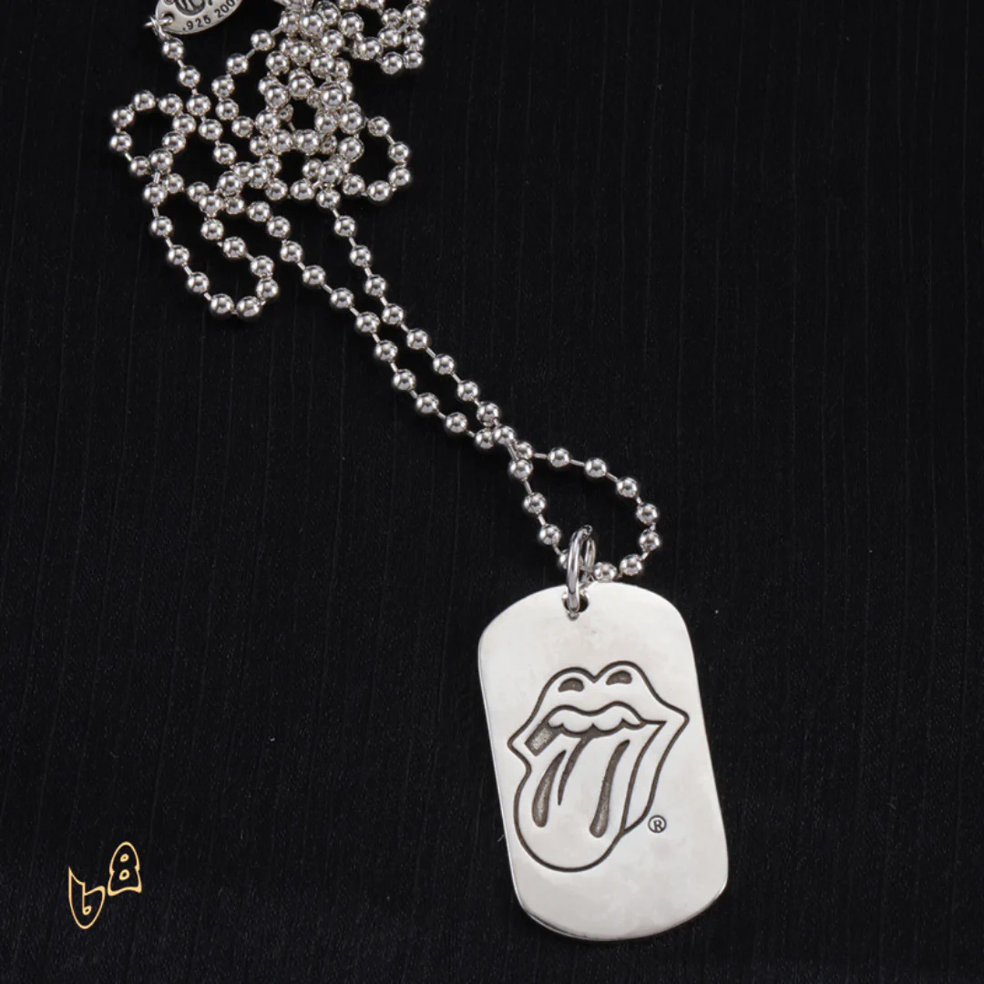 CH Tongue Square Pendant Necklace - CH0028 - Image 4