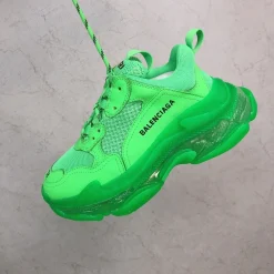 BLCG Triple S Clear Sole Neon Green Shoes Sneakers - bl0000040 - Image 3