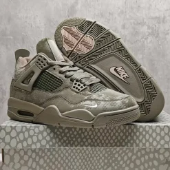 Nigel Sylvester x AJ 4 Army Green Mamba Shoes Sneakers - nk0004631 - Image 5