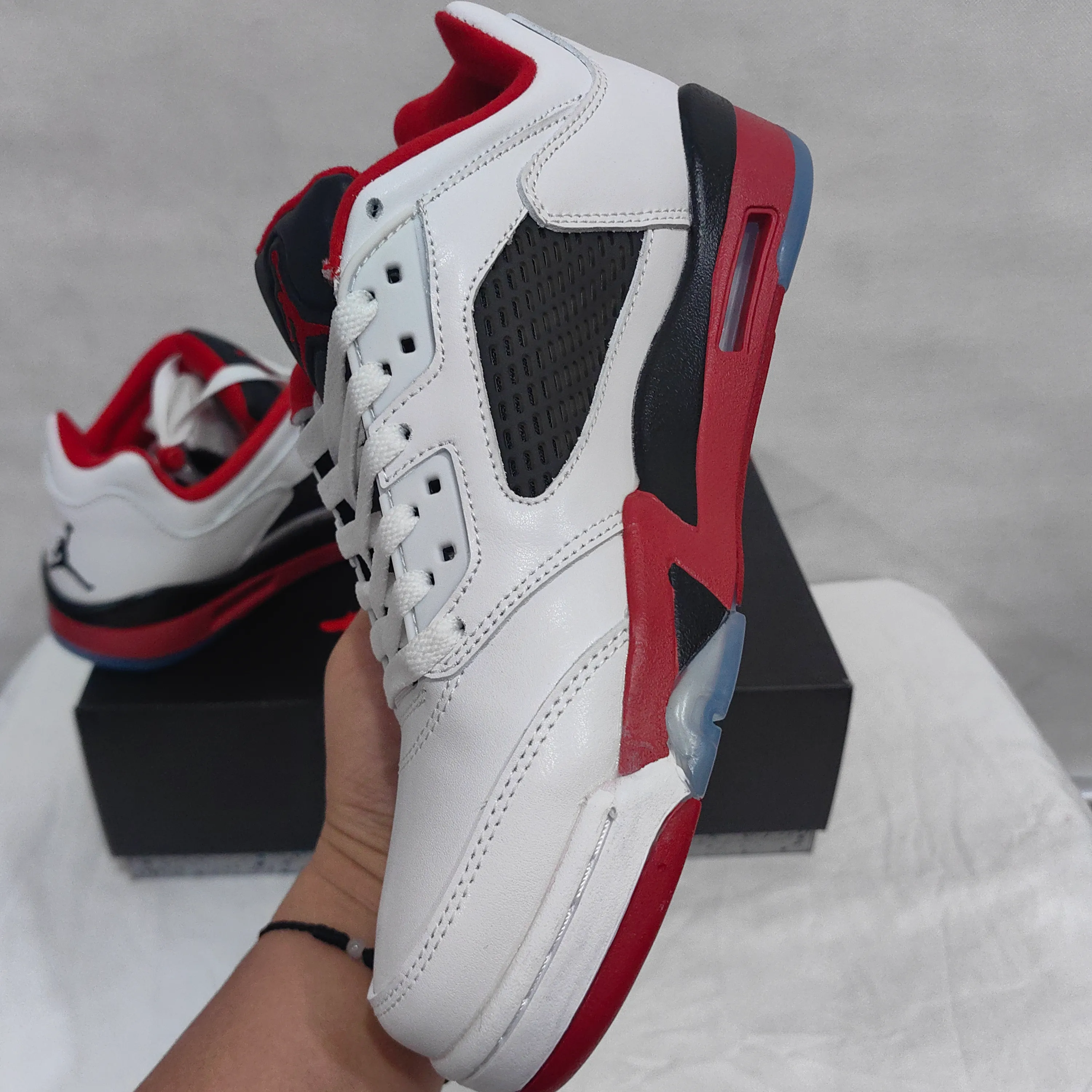AJ 5 Retro Low Fire Red Shoes Sneakers - nk0005016 - Image 10