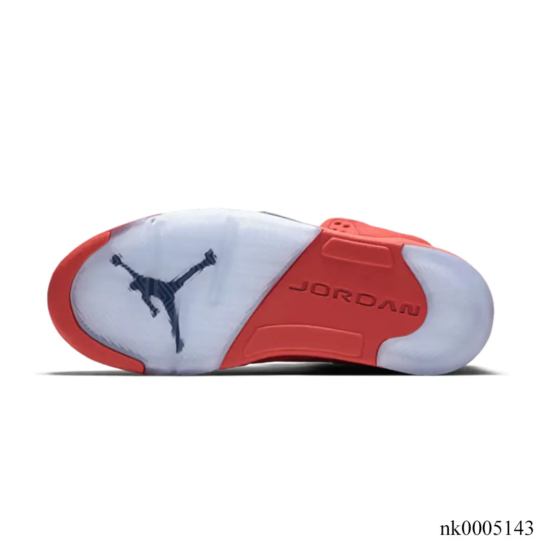 AJ 5 Retro Red Suede Shoes Sneakers - nk0005143 - Image 4