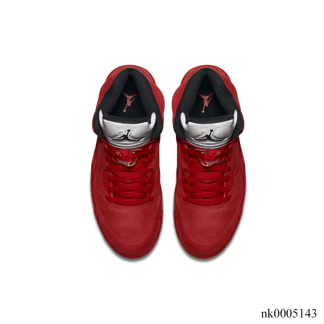 AJ 5 Retro Red Suede Shoes Sneakers - nk0005143 - Image 5