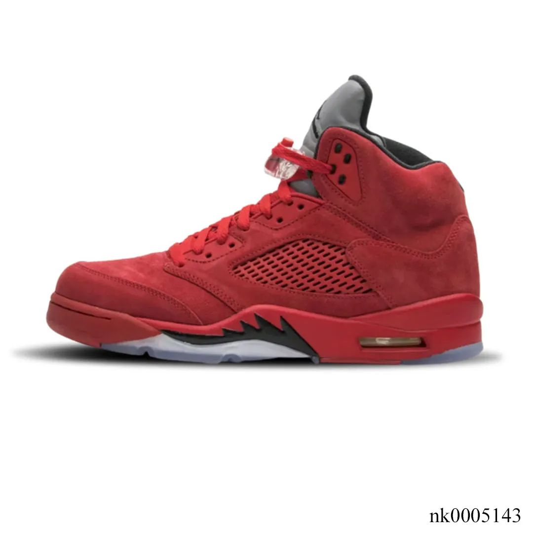 AJ 5 Retro Red Suede Shoes Sneakers - nk0005143 - Image 2