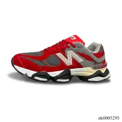 NB 9060 Red and Grey Unisex Chunky Shoes Sneakers - nk0005295 - Image 2
