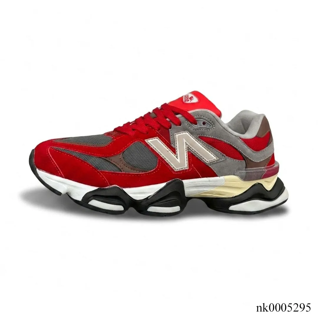 NB 9060 Red and Grey Unisex Chunky Shoes Sneakers - nk0005295 - Image 2