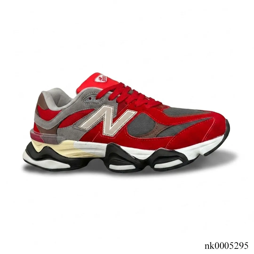 NB 9060 Red and Grey Unisex Chunky Shoes Sneakers - nk0005295