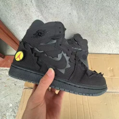 J Balvin x AJ 1 "Black" Shoes Sneakers – nk0005300 - Image 3