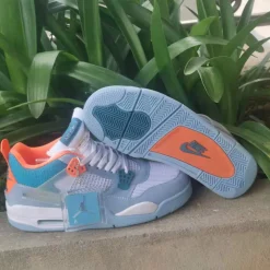 AJ 4 Blue Orange Shoes Sneakers - nk0005320 - Image 5