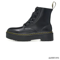 DM Molly Leather Platform Boots in Black Buttero Shoes Sneakers - nk0005494 - Image 2