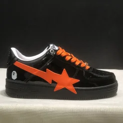 A Bathing Ape Bape Sta OS Feature Exclusive M2 Black Orange Shoes Sneakers - nk0005512 - Image 3