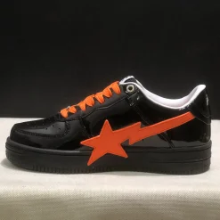 A Bathing Ape Bape Sta OS Feature Exclusive M2 Black Orange Shoes Sneakers - nk0005512 - Image 4