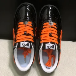 A Bathing Ape Bape Sta OS Feature Exclusive M2 Black Orange Shoes Sneakers - nk0005512 - Image 8