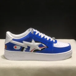 Bapesta Low M1 'Shark Face - Blue' Shoes Sneakers - nk0005526 - Image 3