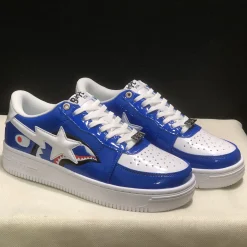 Bapesta Low M1 'Shark Face - Blue' Shoes Sneakers - nk0005526 - Image 5