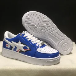 Bapesta Low M1 'Shark Face - Blue' Shoes Sneakers - nk0005526 - Image 6