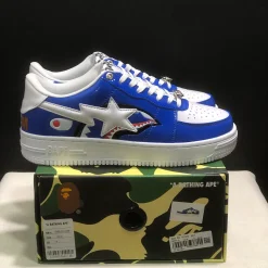 Bapesta Low M1 'Shark Face - Blue' Shoes Sneakers - nk0005526 - Image 9
