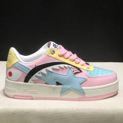 Bapesta Low M1 'Shark Face - Pink' Shoes Sneakers - nk0005527 - Image 3