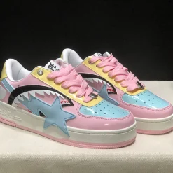 Bapesta Low M1 'Shark Face - Pink' Shoes Sneakers - nk0005527 - Image 5
