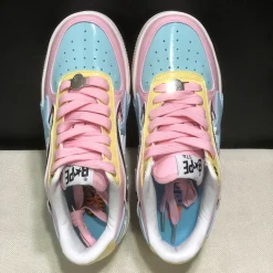 Bapesta Low M1 'Shark Face - Pink' Shoes Sneakers - nk0005527 - Image 7