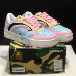 Bapesta Low M1 'Shark Face - Pink' Shoes Sneakers - nk0005527 - Image 10